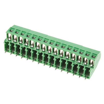 Phoenix Contact MKKDS 1.5/ 3-5.08 Series PCB Terminal Block, 6-Contact, 5.08mm Pitch, Through Hole Mount, 2-Row, Screw