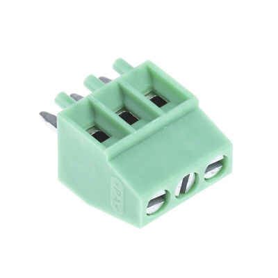 Phoenix Contact MPT 0.5/ 3-2.54 Series PCB Terminal Block, 3-Contact, 2.54mm Pitch, Through Hole Mount, 1-Row, Screw