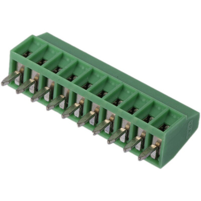 Phoenix Contact MPT 0.5/10-2.54 Series PCB Terminal Block, 10-Contact, 2.54mm Pitch, Through Hole Mount, 1-Row, Screw