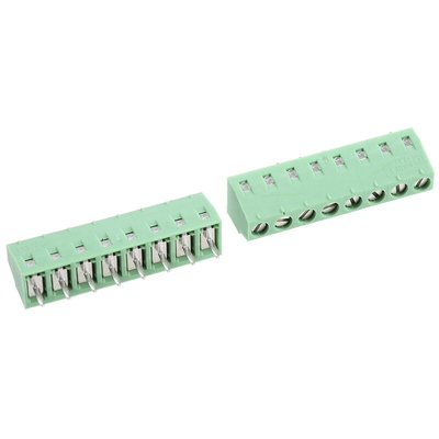 Phoenix Contact MKDS 1/ 8-3.81 Series PCB Terminal Block, 8-Contact, 3.81mm Pitch, Through Hole Mount, 1-Row, Screw