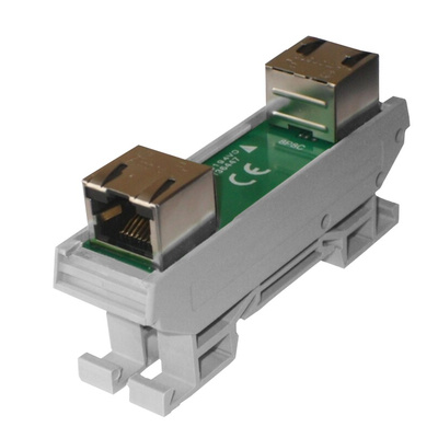 CAMDENBOSS CIM Series 2-Contact Socket Interface Module, RJ45 Connector, DIN Rail, 500mA