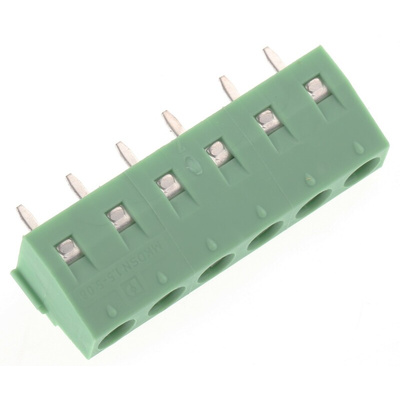 Phoenix Contact MKDSN 1.5/6-5.08 Series PCB Terminal Block, 6-Contact, 5.08mm Pitch, Through Hole Mount, 1-Row, Screw