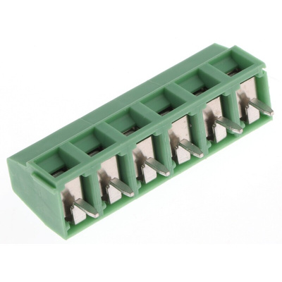 Phoenix Contact MKDSN 1.5/6-5.08 Series PCB Terminal Block, 6-Contact, 5.08mm Pitch, Through Hole Mount, 1-Row, Screw