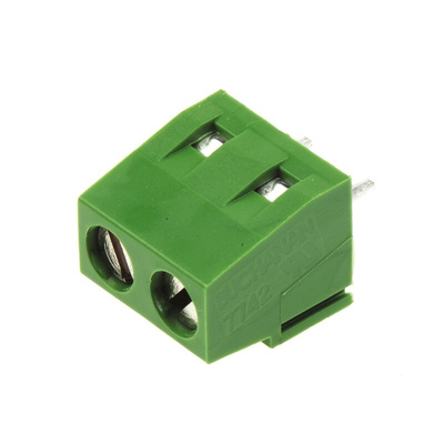 TE Connectivity Buchanan Series PCB Terminal Block, 2-Contact, 5mm Pitch, Through Hole Mount, 1-Row, Screw Termination