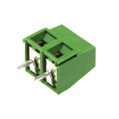 TE Connectivity Buchanan Series PCB Terminal Block, 2-Contact, 5mm Pitch, Through Hole Mount, 1-Row, Screw Termination