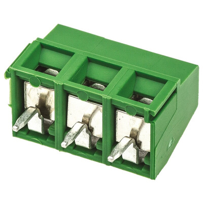 TE Connectivity Buchanan Series PCB Terminal Block, 3-Contact, 5mm Pitch, Through Hole Mount, 1-Row, Screw Termination