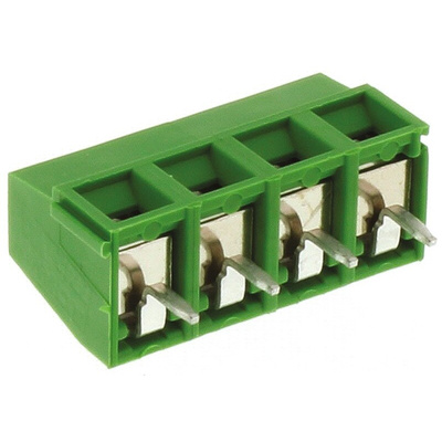 TE Connectivity Buchanan Series PCB Terminal Block, 4-Contact, 5mm Pitch, Through Hole Mount, 1-Row, Screw Termination