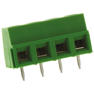 TE Connectivity Buchanan Series PCB Terminal Block, 4-Contact, 5mm Pitch, Through Hole Mount, 1-Row, Screw Termination