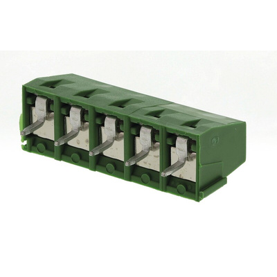 TE Connectivity Buchanan Series PCB Terminal Block, 5-Contact, 5mm Pitch, Through Hole Mount, 1-Row, Screw Termination