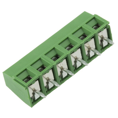 TE Connectivity Buchanan Series PCB Terminal Block, 6-Contact, 5mm Pitch, Through Hole Mount, 1-Row, Screw Termination