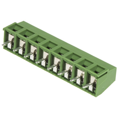 TE Connectivity Buchanan Series PCB Terminal Block, 8-Contact, 5mm Pitch, Through Hole Mount, 1-Row, Screw Termination