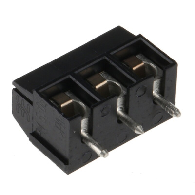 Weidmuller PM 5.08 Series PCB Terminal Block, 3-Contact, 5.08mm Pitch, Through Hole Mount, 1-Row, Screw Termination