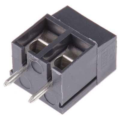 RS PRO PCB Terminal Block, 2-Contact, 5mm Pitch, Through Hole Mount, 1-Row, Screw Termination