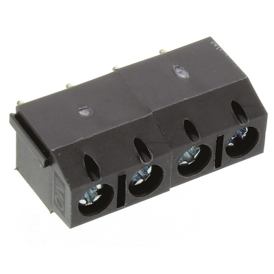 RS PRO PCB Terminal Block, 4-Contact, 5mm Pitch, Through Hole Mount, 1-Row, Screw Termination