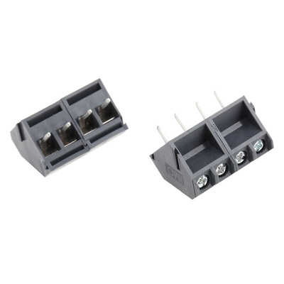 RS PRO PCB Terminal Block, 4-Contact, 5mm Pitch, Through Hole Mount, 1-Row, Screw Termination