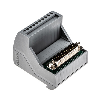 Phoenix Contact VIP-3/SC/D25SUB/M Series 25-Contact Male Interface Module, D-sub Connector, DIN Rail Mount, 2A