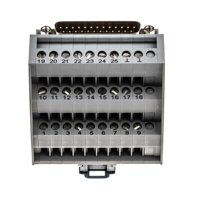 Phoenix Contact VIP-3/SC/D25SUB/M Series 25-Contact Male Interface Module, D-sub Connector, DIN Rail Mount, 2A