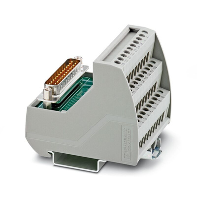 Phoenix Contact VIP-3/SC/D25SUB/M Series 25-Contact Male Interface Module, D-sub Connector, DIN Rail Mount, 2A