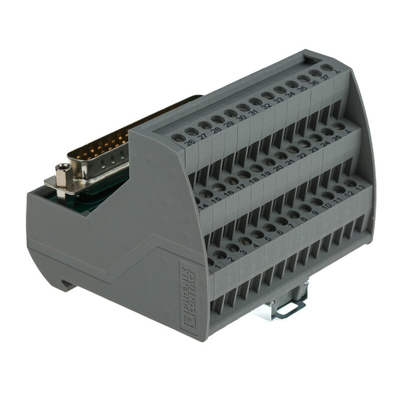Phoenix Contact VIP-3 Series 37-Contact Male Interface Module, D-sub Connector, DIN Rail, 2A