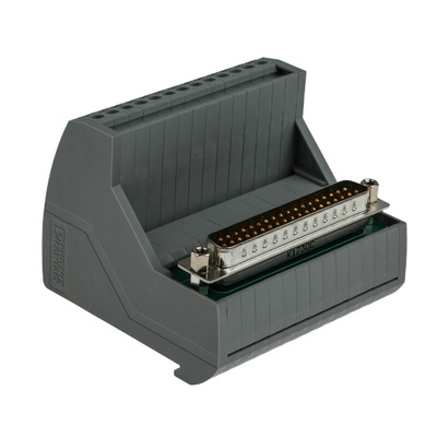 Phoenix Contact VIP-3 Series 37-Contact Male Interface Module, D-sub Connector, DIN Rail, 2A