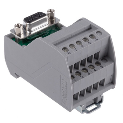 Phoenix Contact VIP-2 Series 9-Contact Female Interface Module, D-sub Connector, DIN Rail, 2A