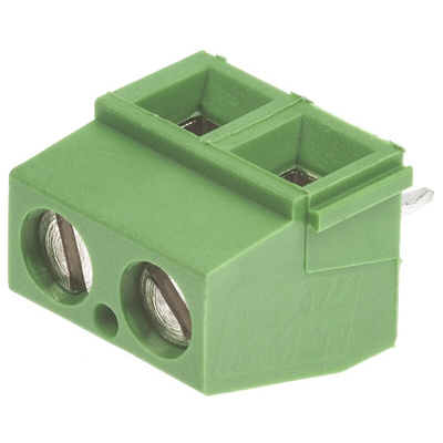 TE Connectivity Buchanan Series PCB Terminal Block, 2-Contact, 5.08mm Pitch, Through Hole Mount, 1-Row, Screw