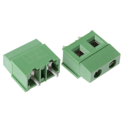TE Connectivity Buchanan Series PCB Terminal Block, 2-Contact, 7.5mm Pitch, Through Hole Mount, 1-Row, Screw Termination