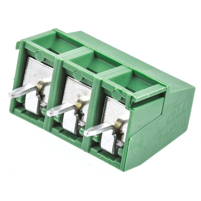 TE Connectivity Buchanan Series PCB Terminal Block, 3-Contact, 5.08mm Pitch, Through Hole Mount, 1-Row, Screw