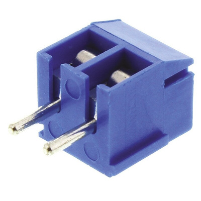 TE Connectivity Buchanan Series PCB Terminal Block, 2-Contact, 3.5mm Pitch, Through Hole Mount, 1-Row, Screw Termination
