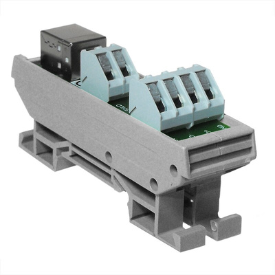 CAMDENBOSS 4-Contact Female Interface Module, Screw Terminal Connector, DIN Rail Mount, 100mA