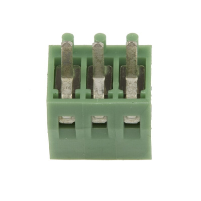 RS PRO PCB Terminal Block, 3-Contact, 2.54mm Pitch, Through Hole Mount, 1-Row, Screw Termination