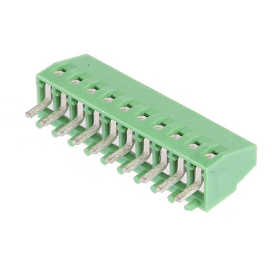 RS PRO PCB Terminal Block, 10-Contact, 2.54mm Pitch, Through Hole Mount, 1-Row, Screw Termination
