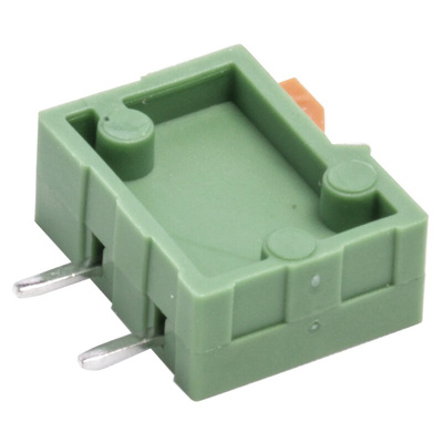 RS PRO PCB Terminal Block, 1-Contact, 2.54mm Pitch, Through Hole Mount, 1-Row, Spring Cage Termination