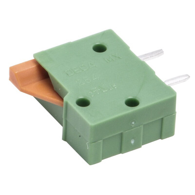 RS PRO PCB Terminal Block, 1-Contact, 2.54mm Pitch, Through Hole Mount, 1-Row, Spring Cage Termination