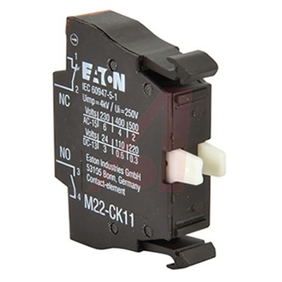 Eaton M22 Contact Block - NC+NO 220 V dc, 240 V ac