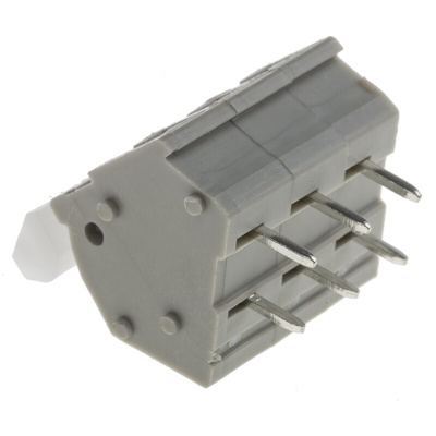 RS PRO PCB Terminal Block, 3-Contact, 5mm Pitch, Through Hole Mount, 1-Row, Screw Termination