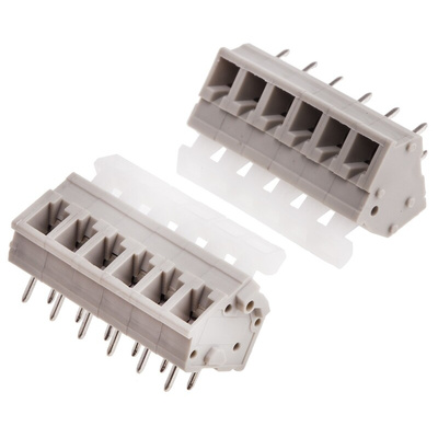 RS PRO PCB Terminal Block, 6-Contact, 5mm Pitch, Through Hole Mount, 1-Row, Screw Termination