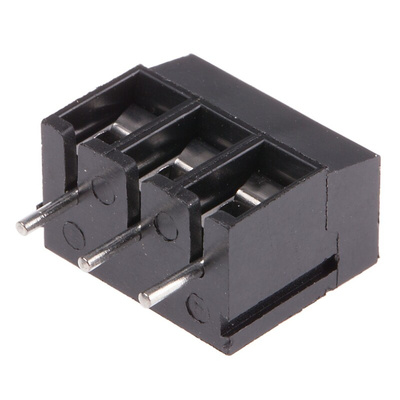 RS PRO PCB Terminal Block, 3-Contact, 5mm Pitch, Through Hole Mount, 1-Row, Screw Termination