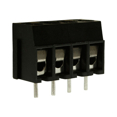 RS PRO PCB Terminal Block, 4-Contact, 5mm Pitch, Through Hole Mount, 1-Row, Screw Termination