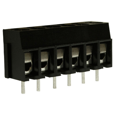 RS PRO PCB Terminal Block, 6-Contact, 5mm Pitch, Through Hole Mount, 1-Row, Screw Termination