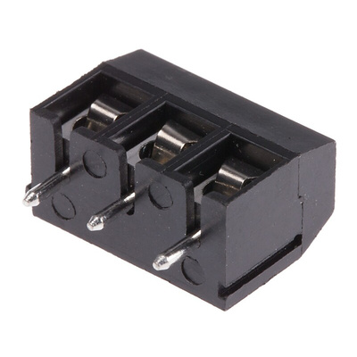 RS PRO PCB Terminal Block, 3-Contact, 5mm Pitch, Through Hole Mount, 1-Row, Screw Termination