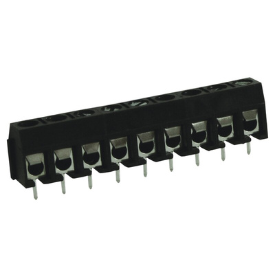RS PRO PCB Terminal Block, 9-Contact, 5mm Pitch, Through Hole Mount, 1-Row, Screw Termination