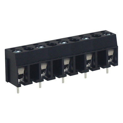 RS PRO PCB Terminal Block, 5-Contact, 10mm Pitch, Through Hole Mount, 1-Row, Screw Termination