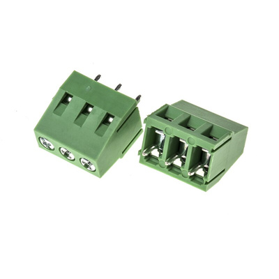 RS PRO PCB Terminal Block, 3-Contact, 5mm Pitch, Through Hole Mount, 1-Row, Screw Termination