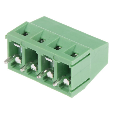 RS PRO PCB Terminal Block, 4-Contact, 5mm Pitch, Through Hole Mount, 1-Row, Screw Termination