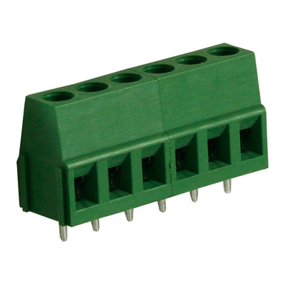 RS PRO PCB Terminal Block, 6-Contact, 5mm Pitch, Through Hole Mount, 1-Row, Screw Termination