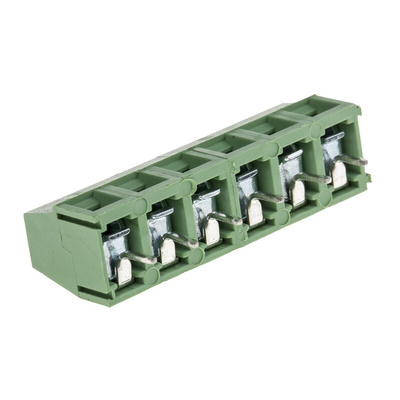 RS PRO PCB Terminal Block, 6-Contact, 5mm Pitch, Through Hole Mount, 1-Row, Screw Termination