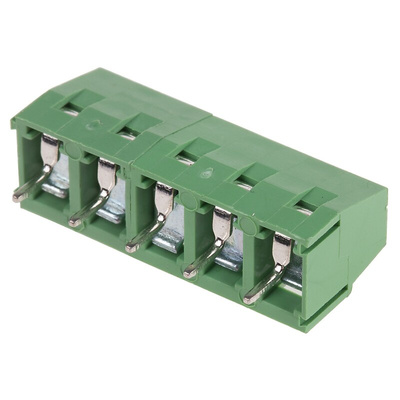 RS PRO PCB Terminal Block, 5-Contact, 5mm Pitch, Through Hole Mount, 1-Row, Screw Termination