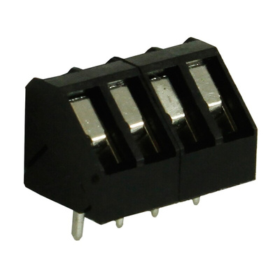 RS PRO PCB Terminal Block, 4-Contact, 5mm Pitch, Through Hole Mount, 1-Row, Screw Termination