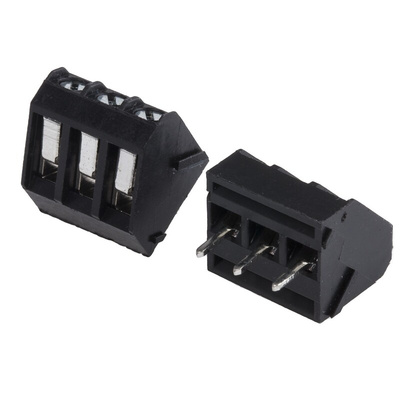 RS PRO PCB Terminal Block, 3-Contact, 5mm Pitch, Through Hole Mount, 1-Row, Screw Termination
